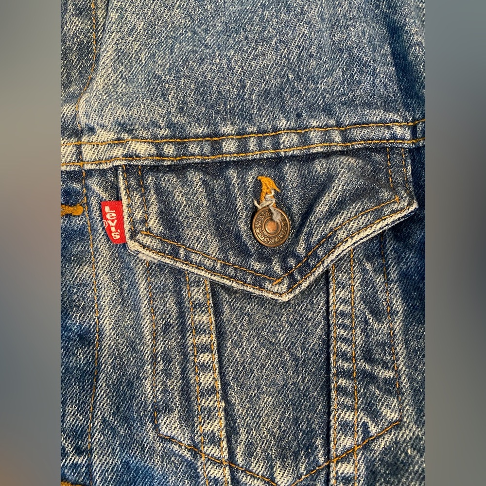 Levi’s type 3 denim Trucker jacket Vintage 80’s women’s M red tab “R” 57508 0218 - Picture 4 of 12